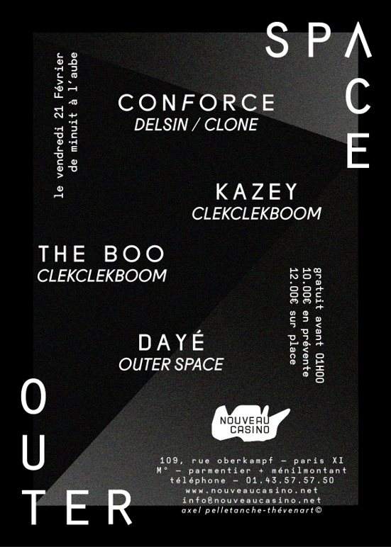 Outer Space with Conforce, Kazey, The BOO - フライヤー表