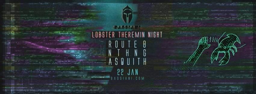 Lobster Theremin Night with Route 8, Asquith & Nthng - Página frontal