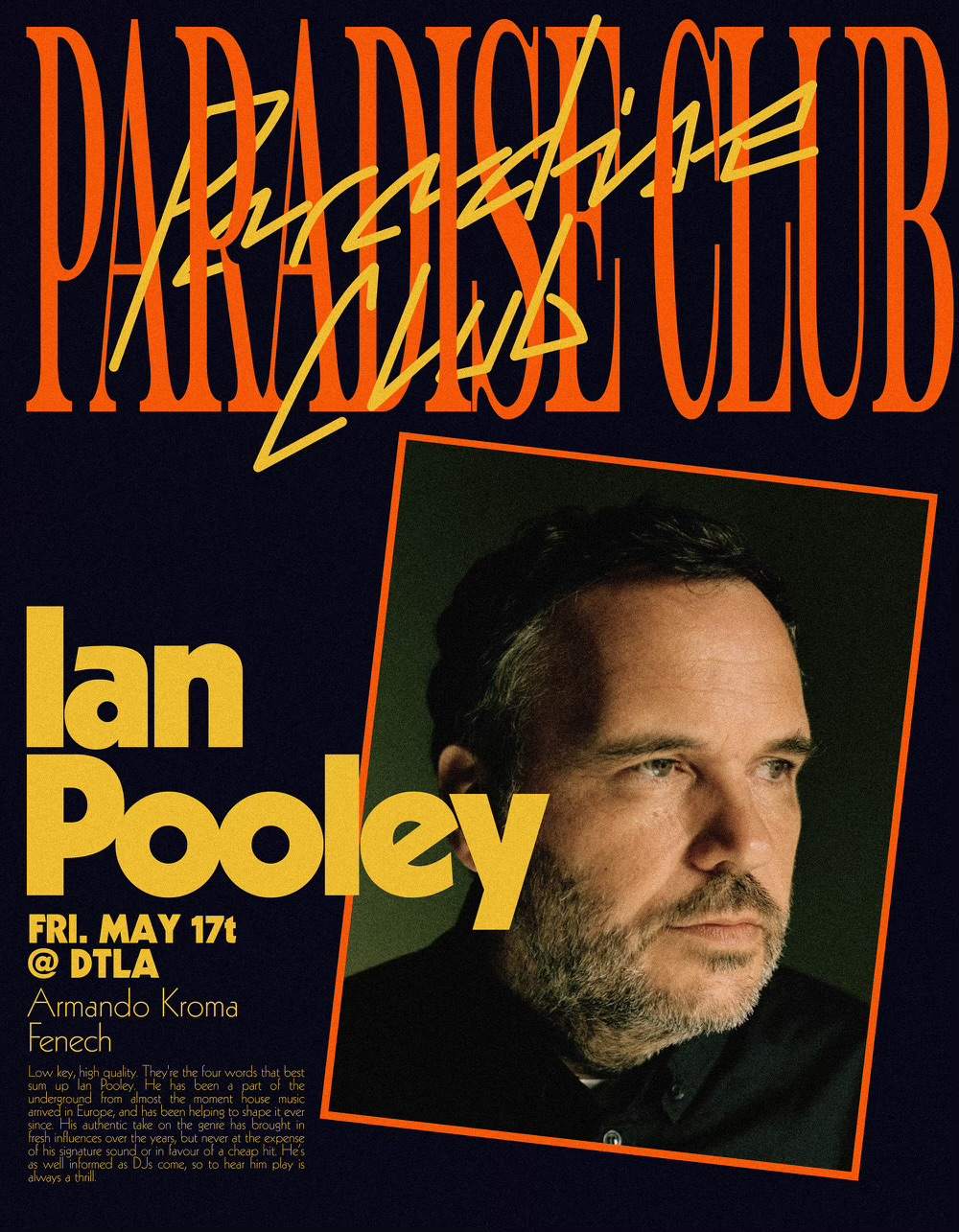 Paradise Club: Ian Pooley - フライヤー表