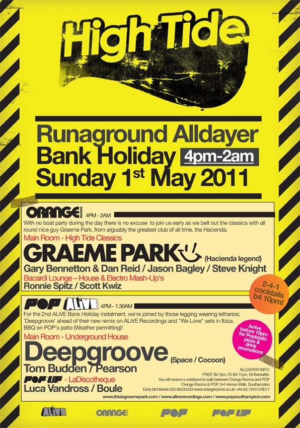 High Tide May Day Alldayer - feat Graeme Park & Deepgroove - Página frontal