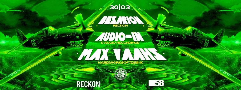 Reckon at RED58 with Max Vaahs, Audio-In, Besarion - Página frontal