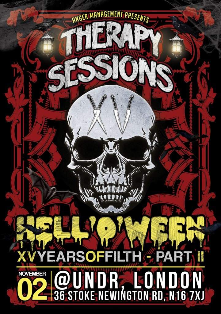 Therapy Sessions Hell-o-Ween **London** XV Years OF Filth Pt. II - Página frontal