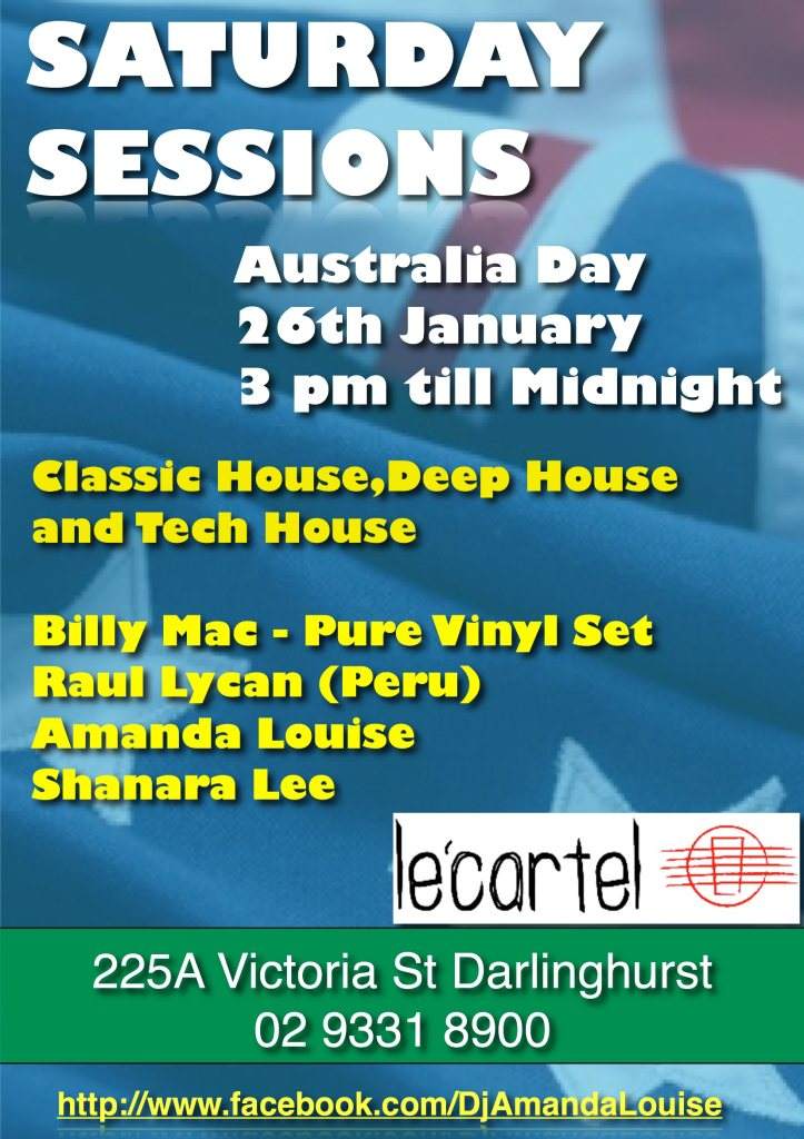 Saturday Sessions Australia Day Party - Página frontal