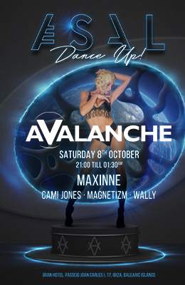 Avalanche 'Dance UP' at Asal Ibiza - フライヤー表