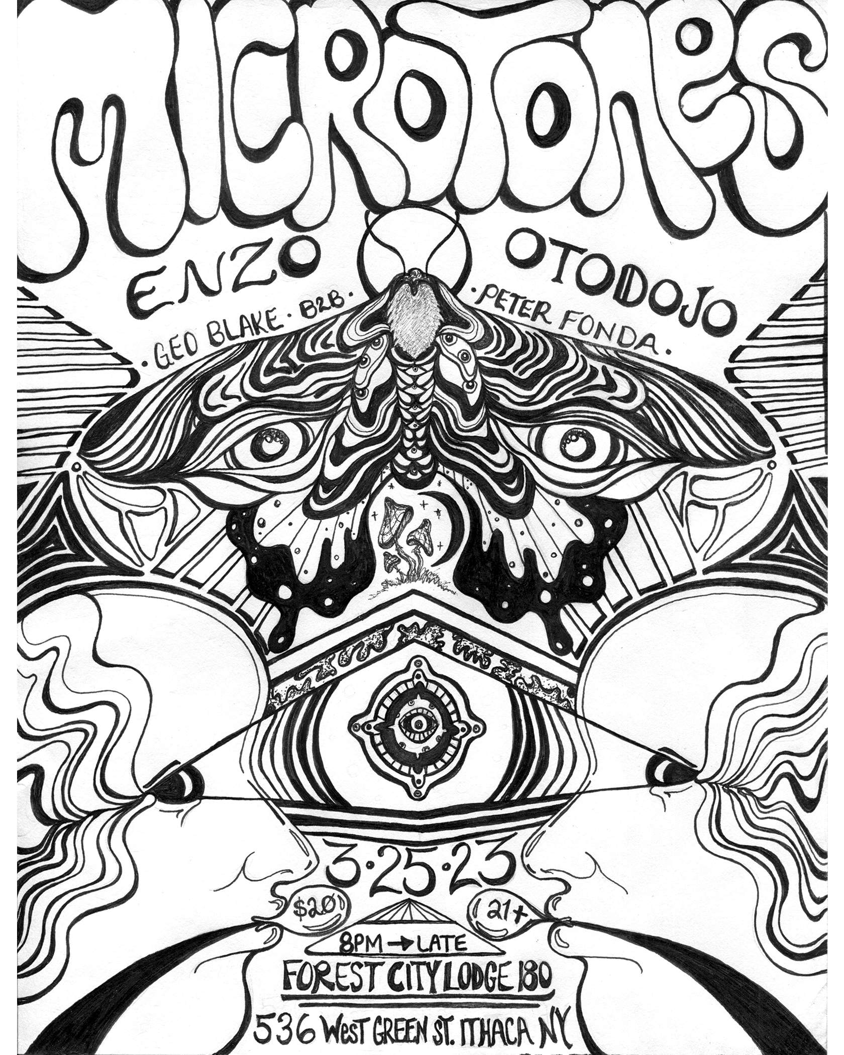 Microtones: Peter Fonda b2b Geo Blake, Otodojo - Página frontal