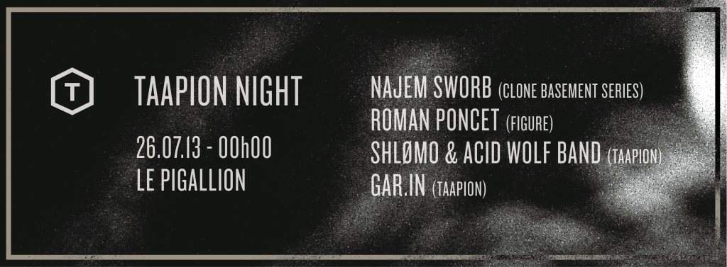 Taapion Night with Najem Sworb, Roman Poncet, Acid Wolf Band - Página trasera