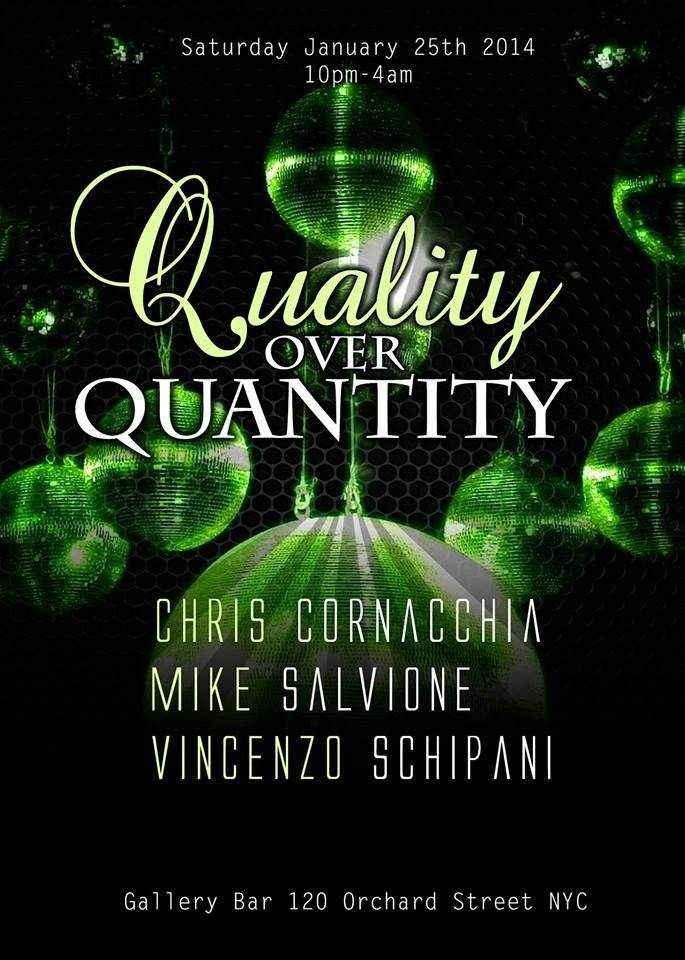 Quality Over Quantity - Página frontal