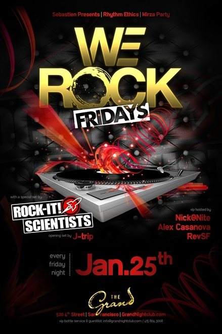 We Rock Fridays with Rock It Scientists and j-Tripp - Página frontal