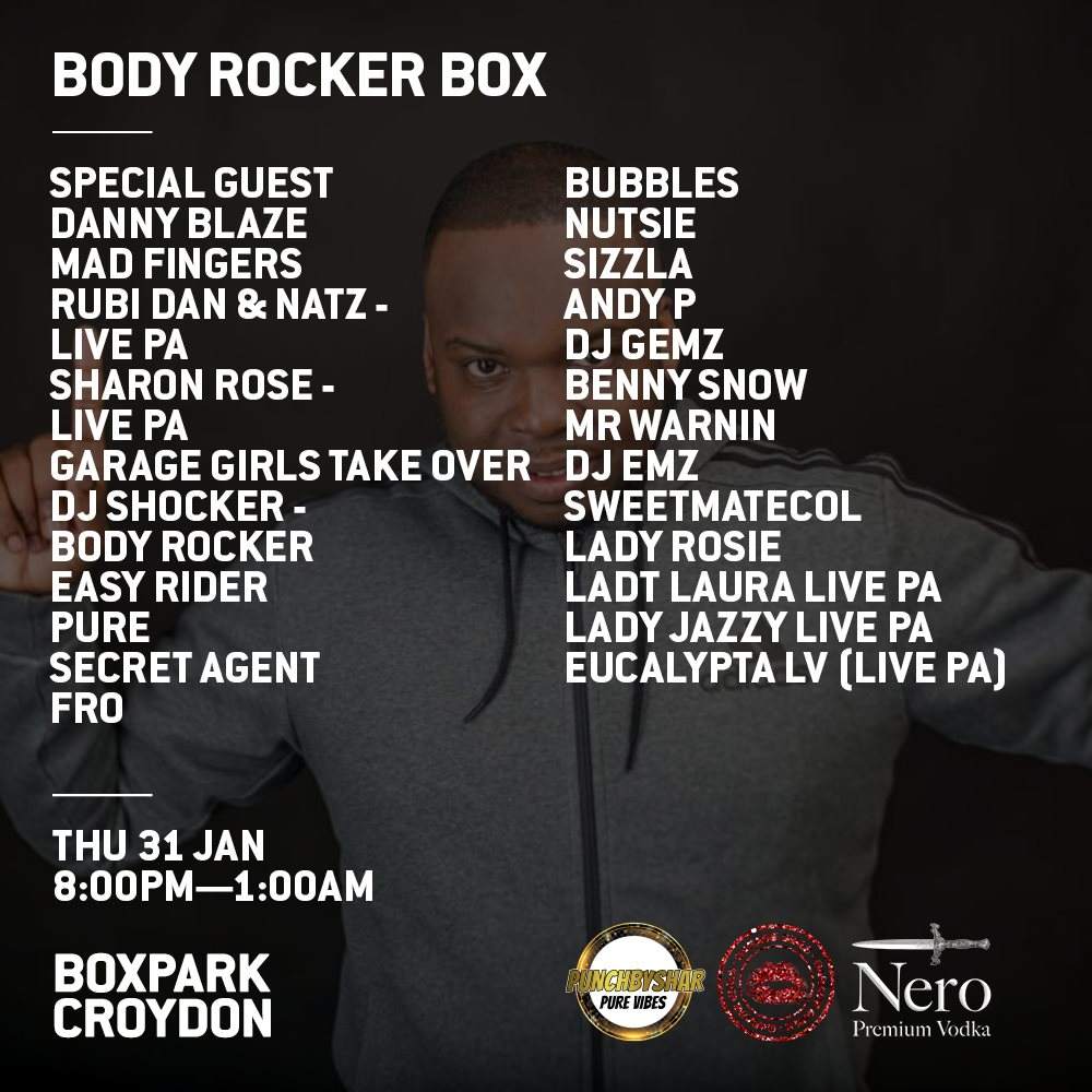 Body Rocker BOX - フライヤー裏