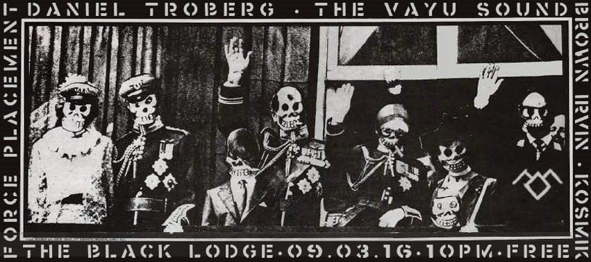 The Black Lodge: Daniel Troberg, Brown Irvin, The Vayu Sound & BL Rezidents - Página frontal