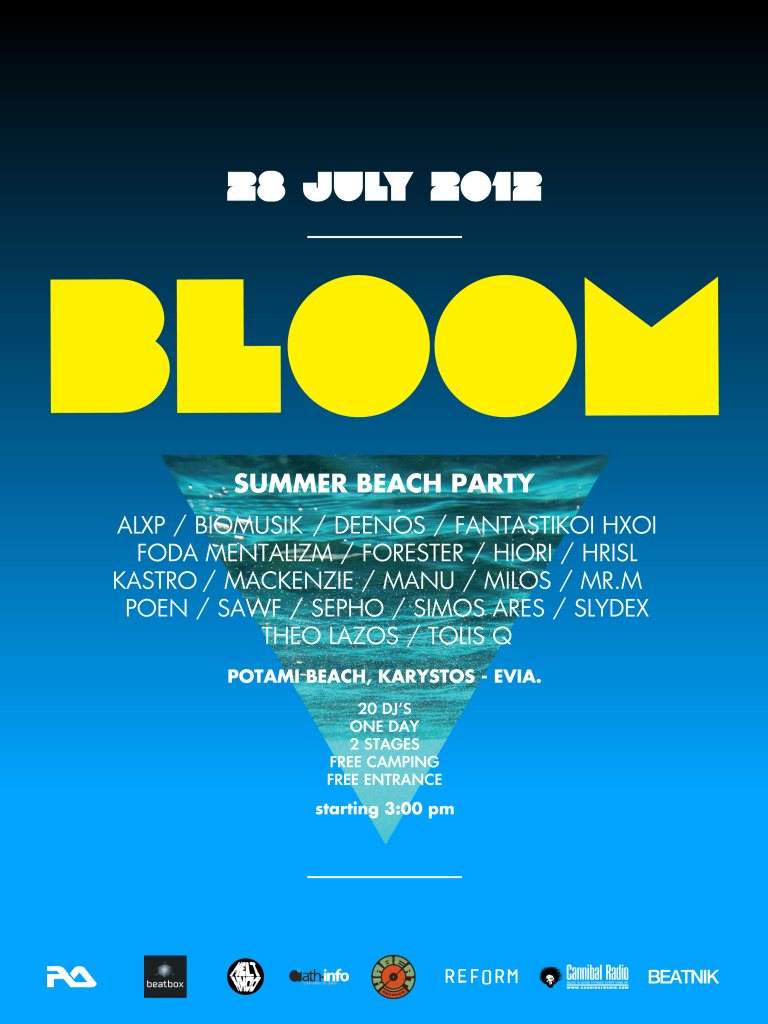 Bloom 2012 at Potami Beach - Karystos-Evia, Greece