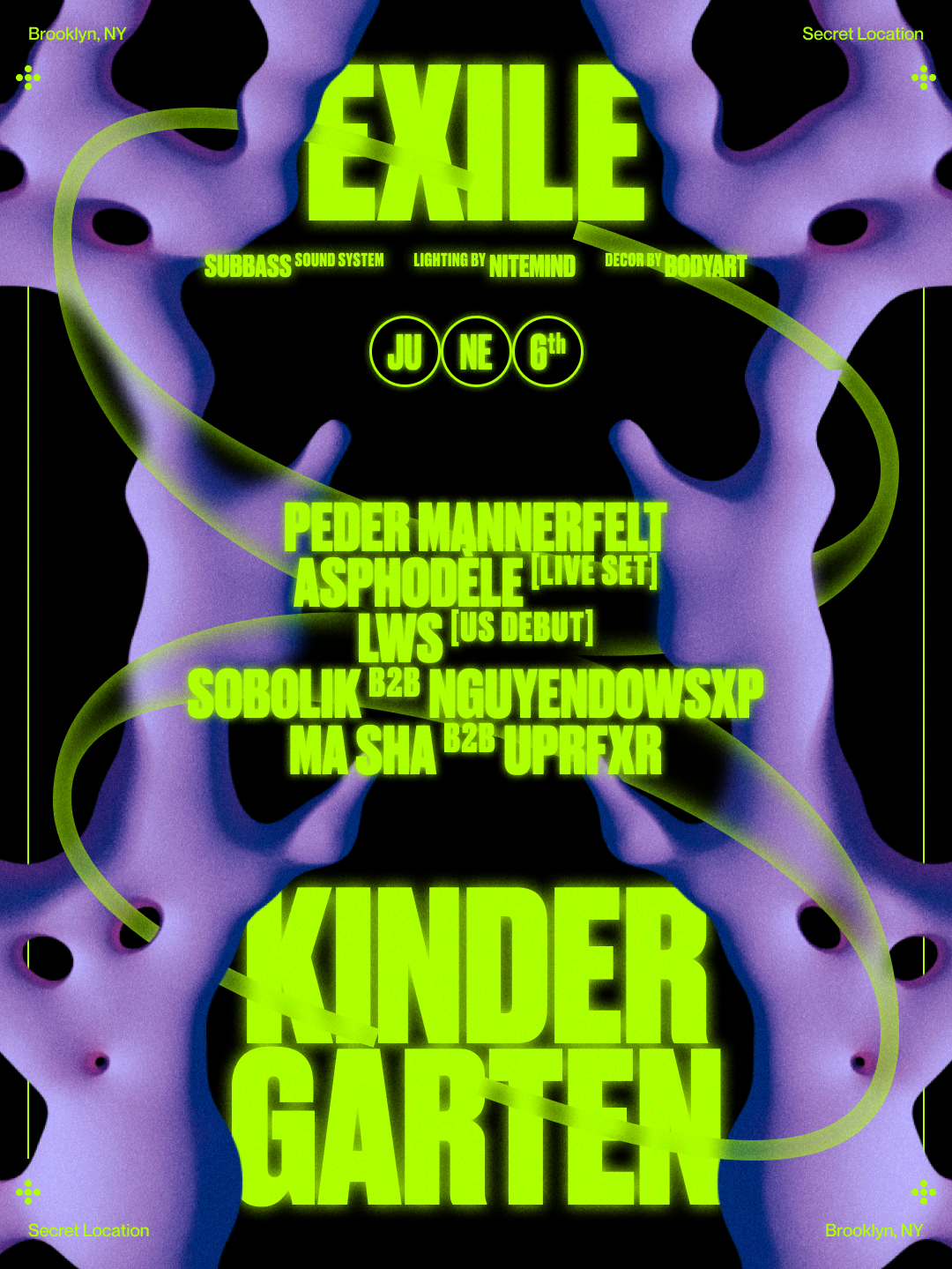EXILE x KINDERGARTEN at TBA - Secret Loft Location, New York City