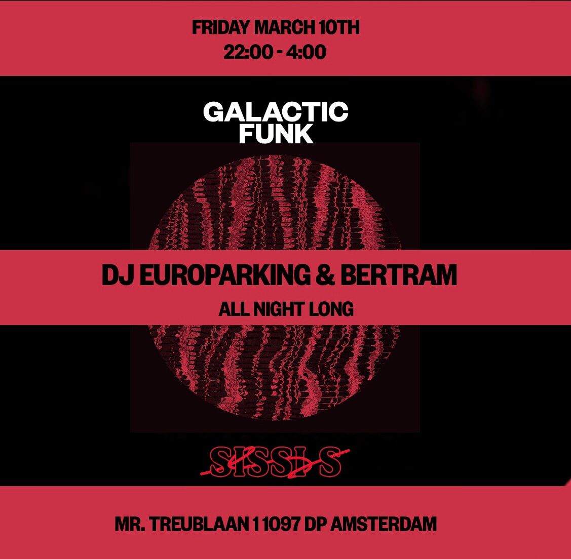 Galactic Funk with DJ Europarking & Bertram (All night long) - Página frontal