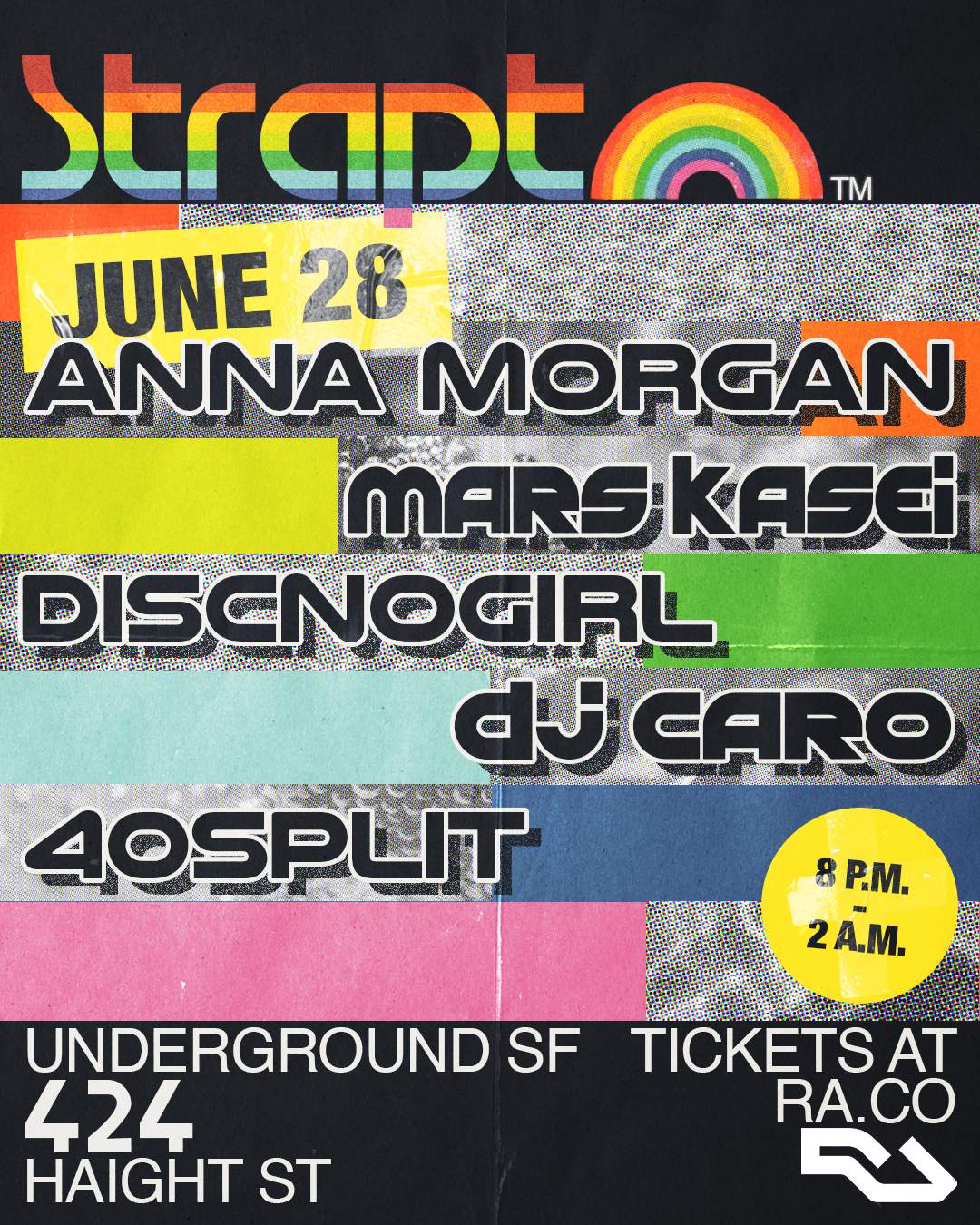 STRAPT presents: PRIDE with Anna Morgan, Mars Kasei, Discnogirl, DJ CARO, 40split - フライヤー表