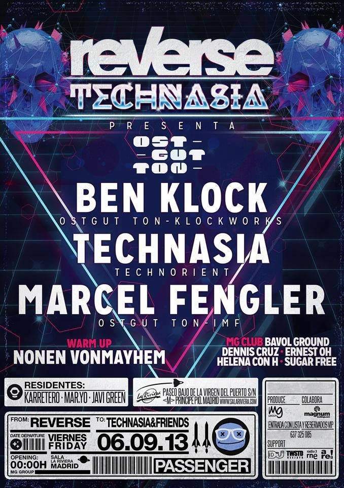 Ben Klock + Technasia + Marcel Fengler + Nonen en Reverse - Página frontal