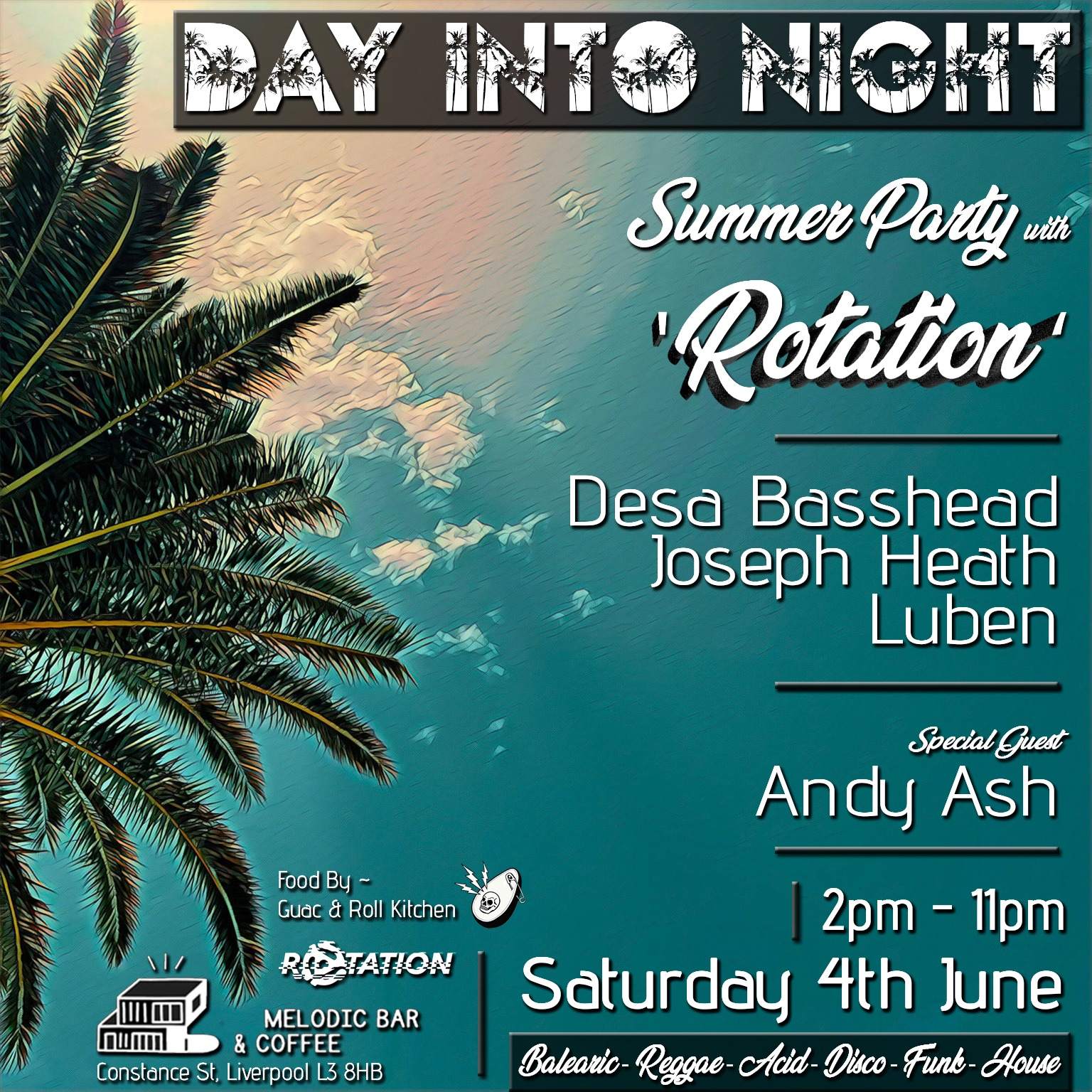 Rotation's 'Day Into Night' Summer Party - フライヤー表