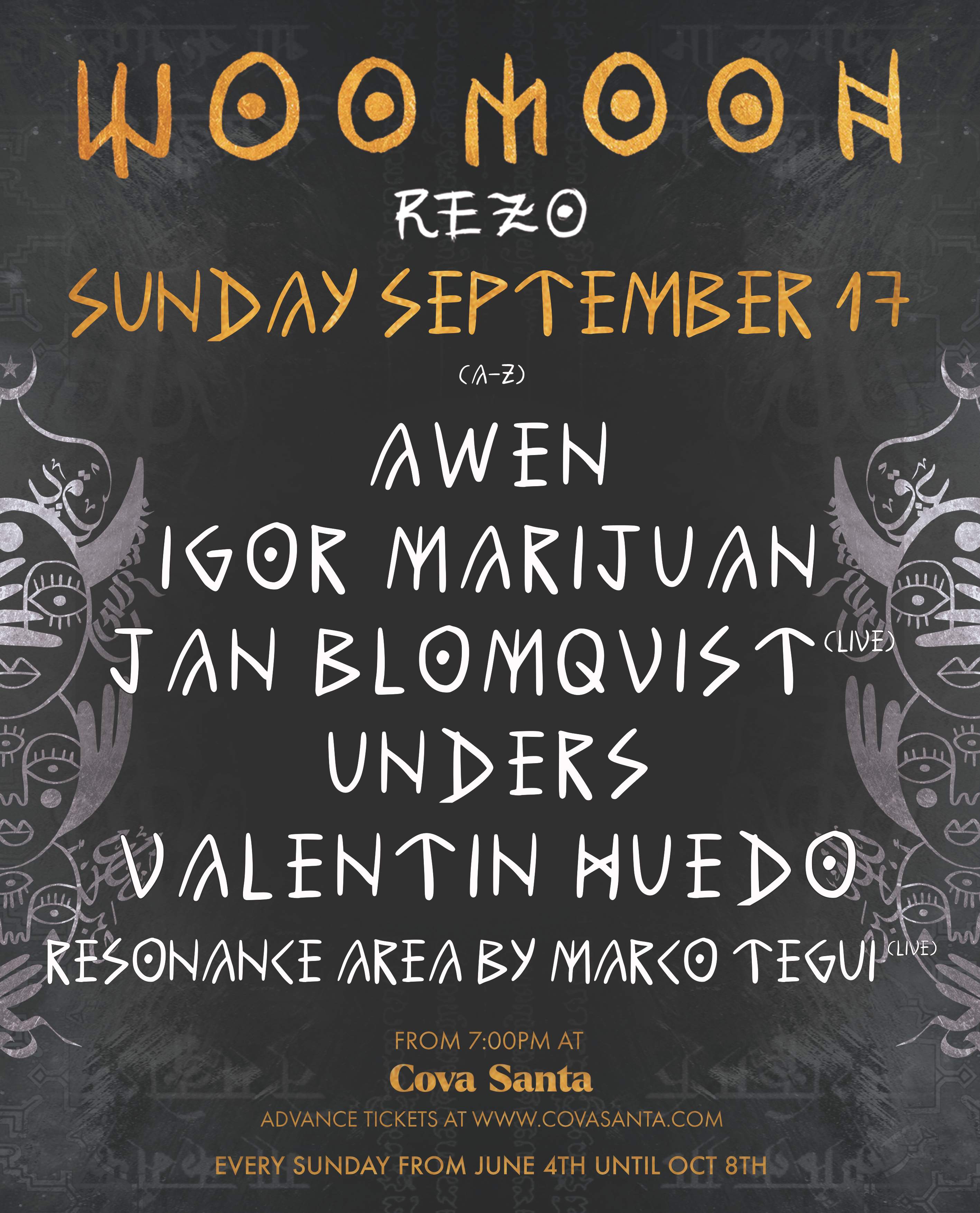 WooMoon - Sunday, September 17th - フライヤー表