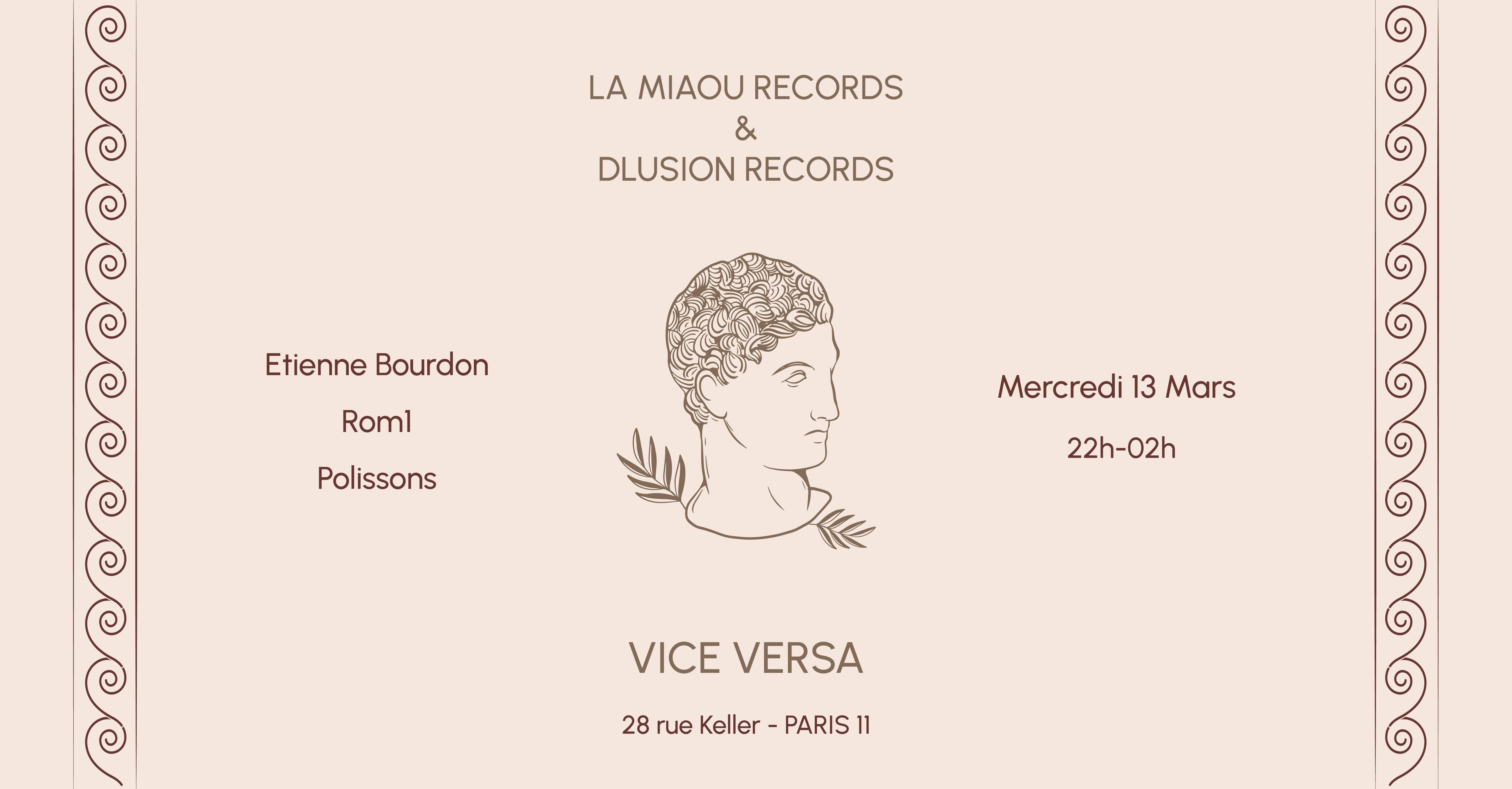 LA MIAOU REDORDS invite Dlusion Records - Página frontal