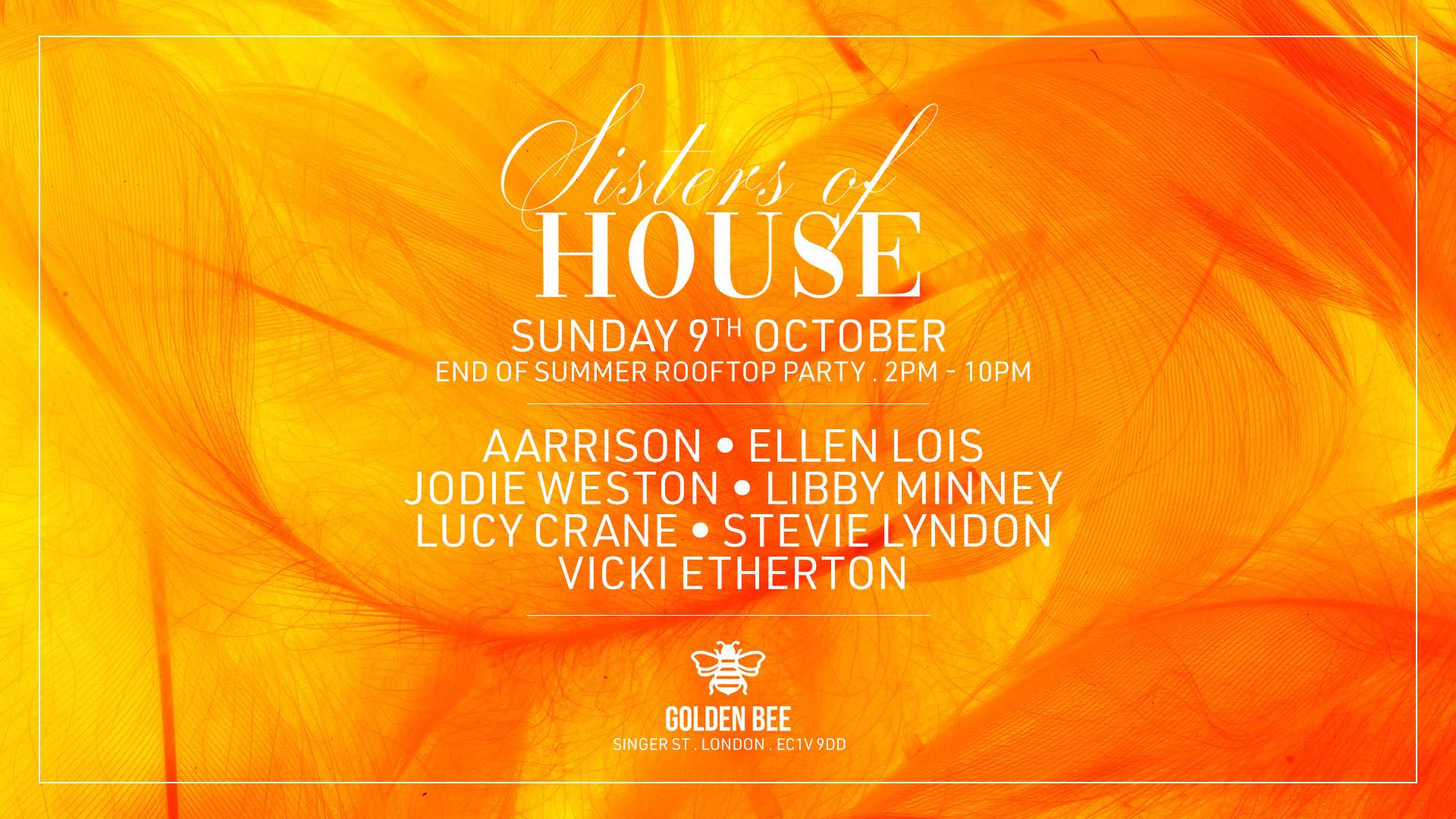 Sisters Of House End Of Summer Rooftop Party - フライヤー表