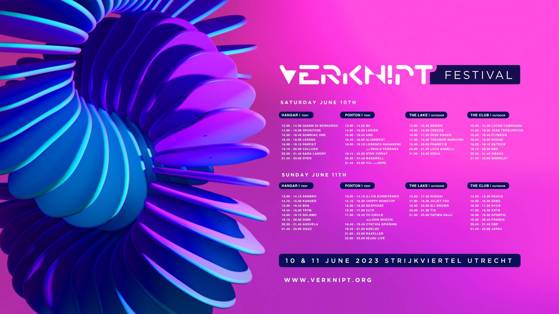 VERKNIPT Festival 2023 - フライヤー表
