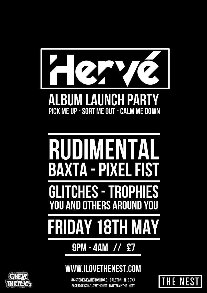 Hervé Album Launch Party Feat. Rudimental, Baxta & More - Página frontal