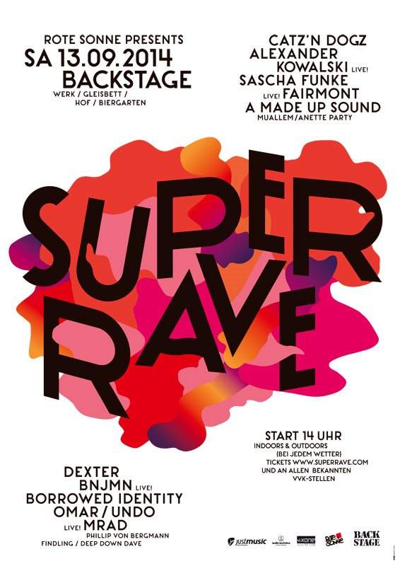 Superrave with Catz 'N Dogz, Alexander Kowalski, Sascha Funke, and Many more - フライヤー表