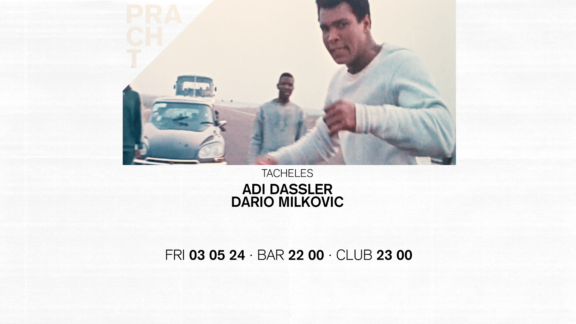 Tacheles: Adi Dassler · Dario Milkovic - フライヤー表