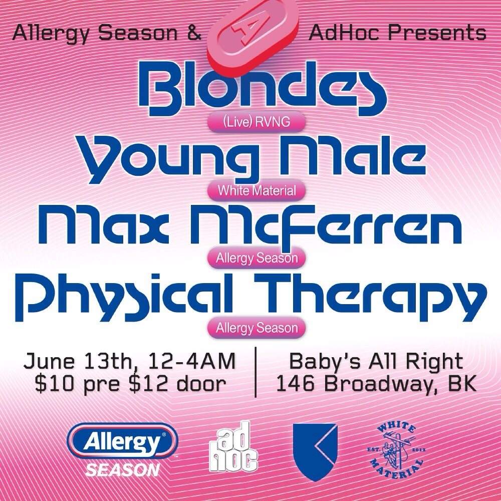 Allergy Season & Adhoc present: Blondes Live & More - Página frontal