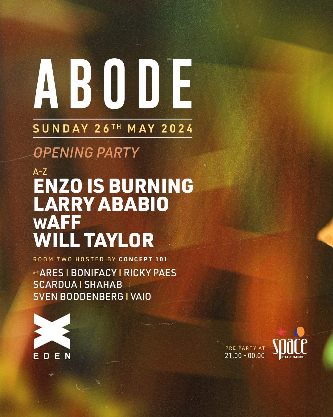 ABODE Sundays - May 26th (Opening party) - フライヤー表
