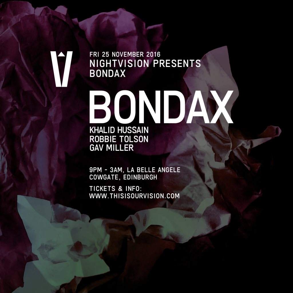 Nightvision presents An Evening with Bondax - Página frontal