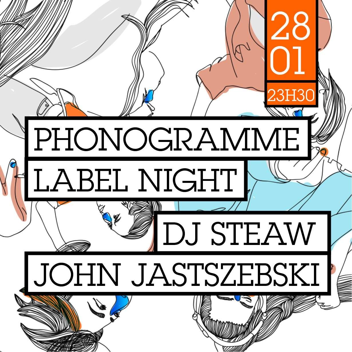 Phonogramme Label Night Avec Dj Steaw et John - Página frontal