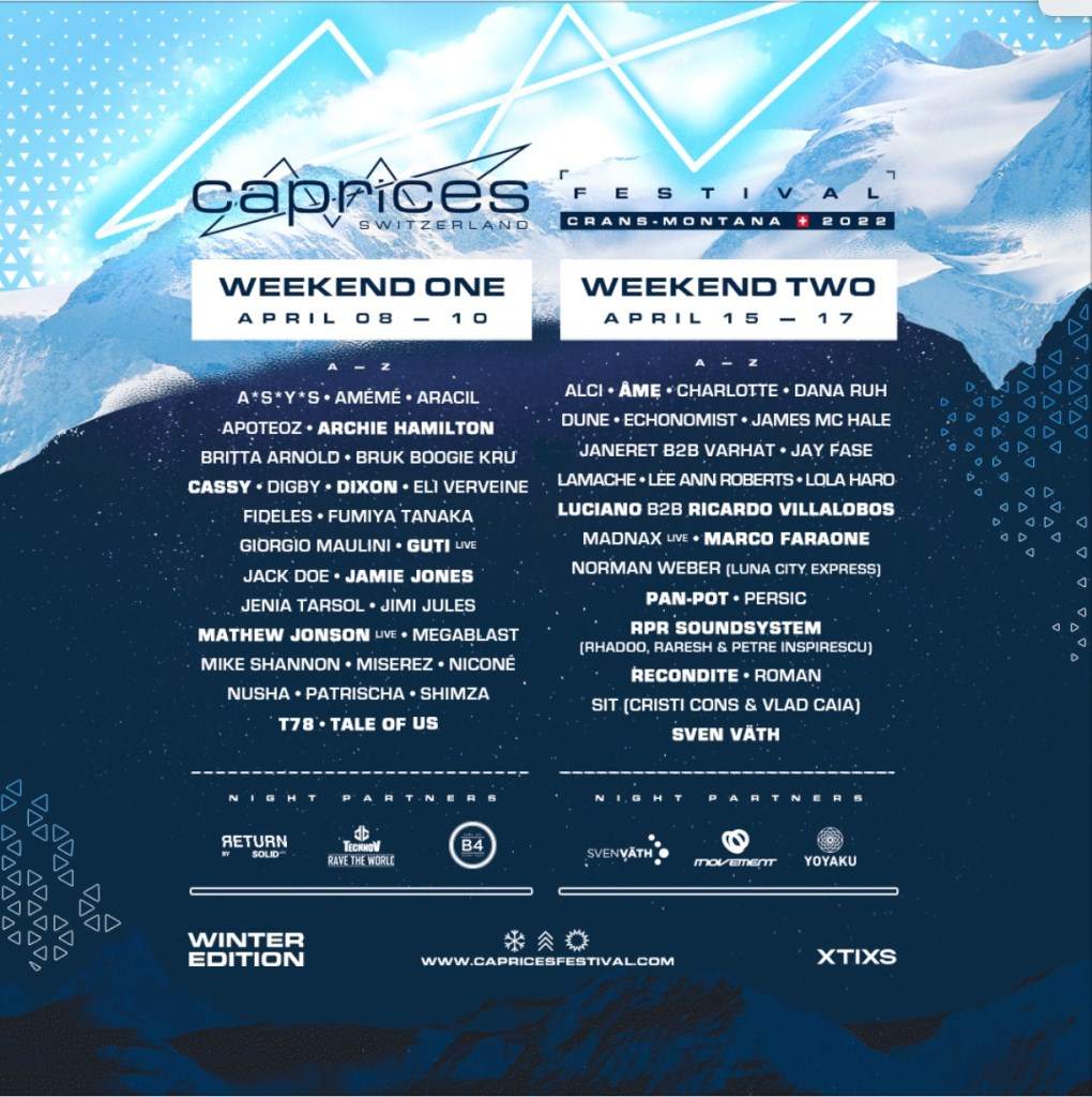 Caprices Festival 2022 - フライヤー表
