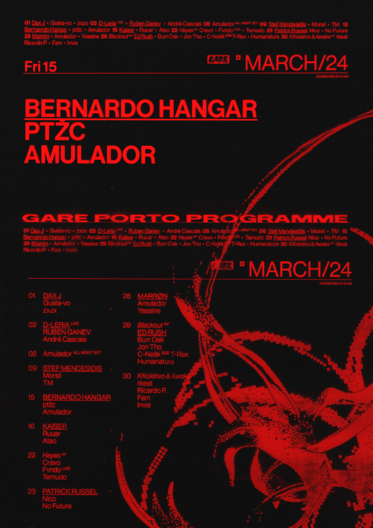 Bernardo Hangar + ptžc + Amulador - フライヤー表