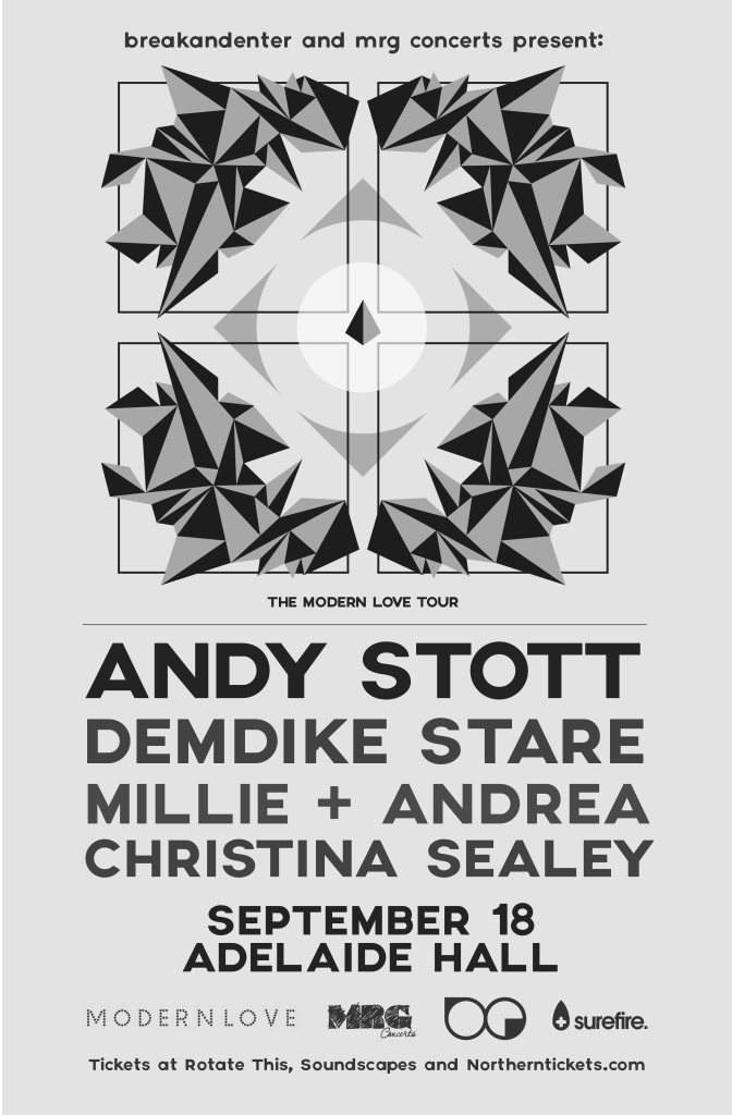 Modern Love Tour: Andy Stott, Demdike Stare, Millie & Andrea - Página frontal
