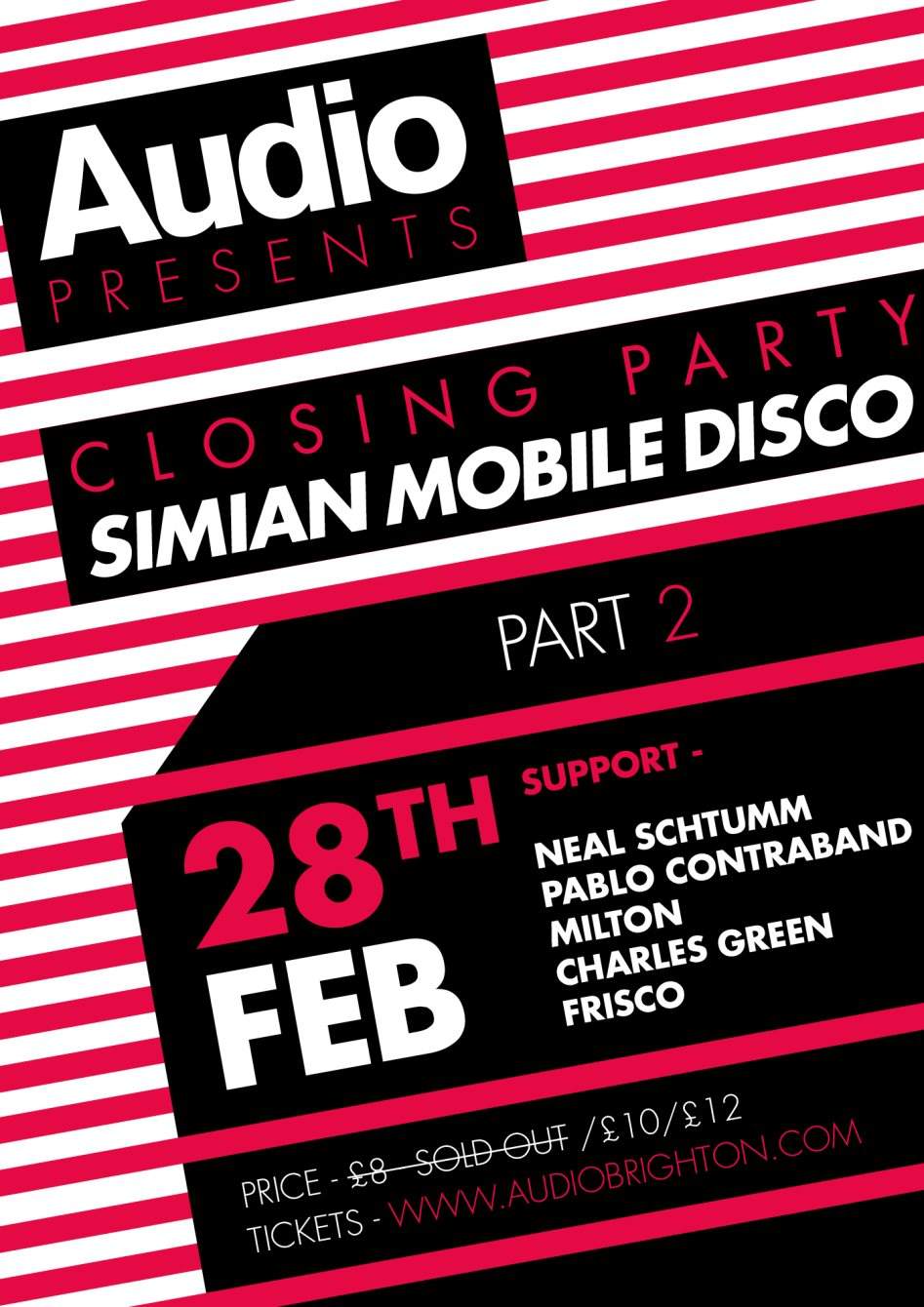 Audio Closing Party Pt. 2 with Simian Mobile Disco - Página frontal