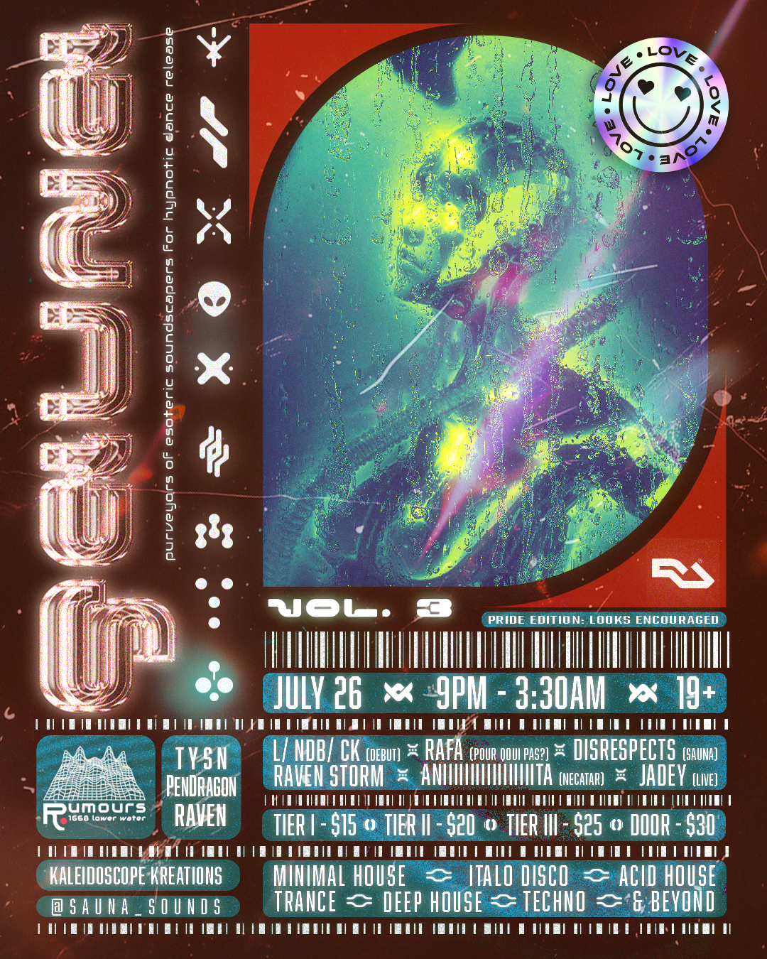 発光体/夜街 〜Sauna City Remix DJ Copy 7”レコード DJ BASH LIVE