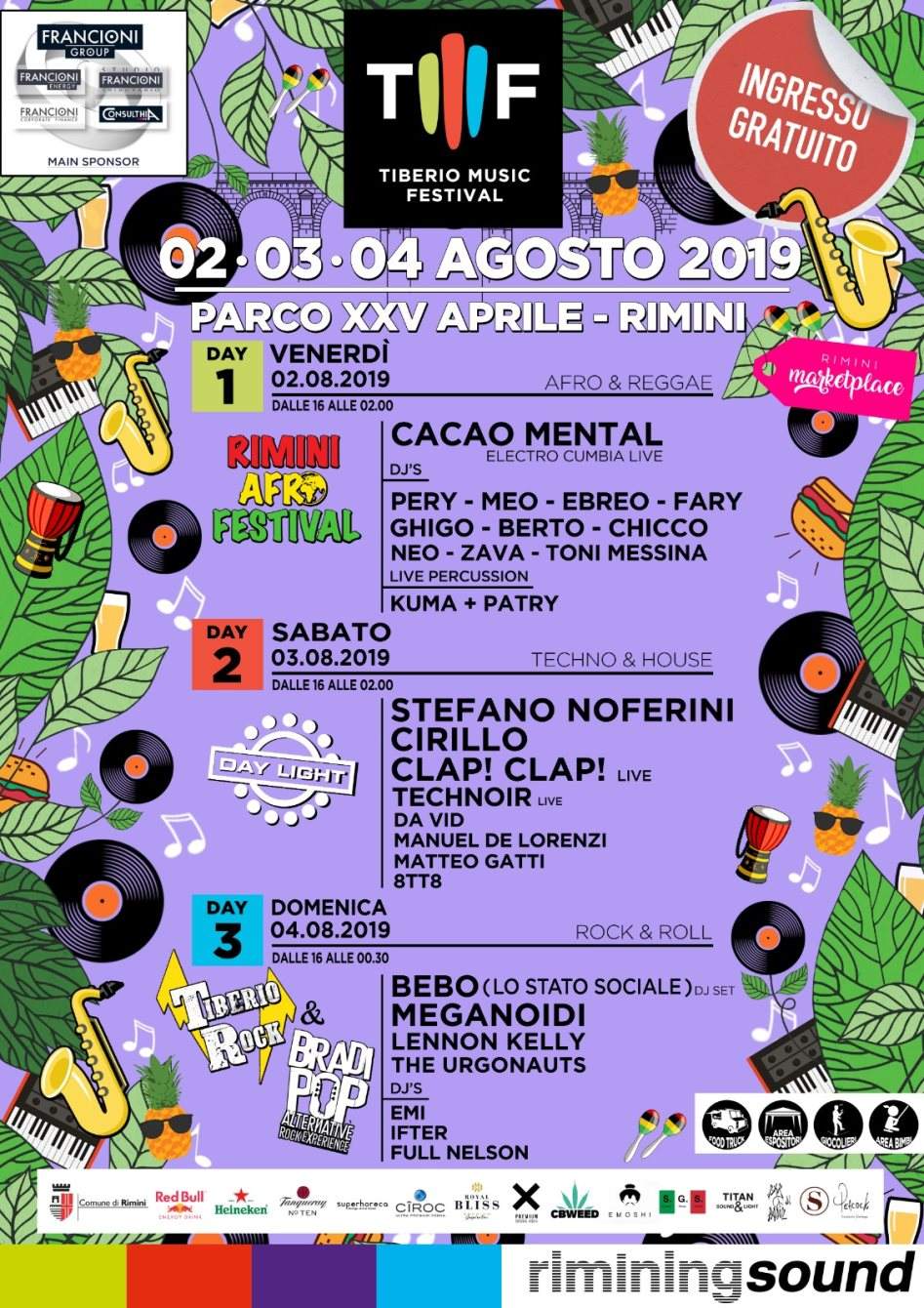Tiberio Music Festival 2019 Free Entry - Página frontal