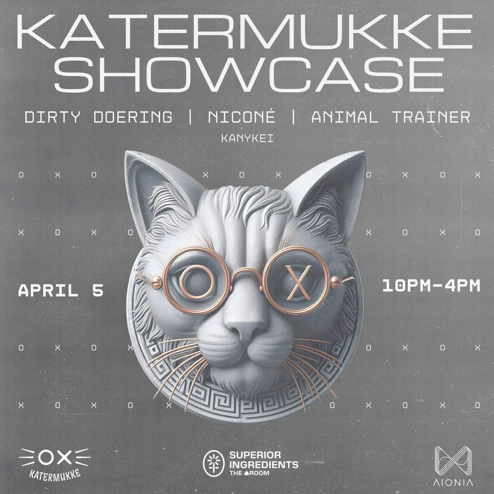 AIONIA: NYC Katermukke Showcase with Dirty Doering, Nicone, Animal Trainer **TICKETS ===>> DICE** - フライヤー裏