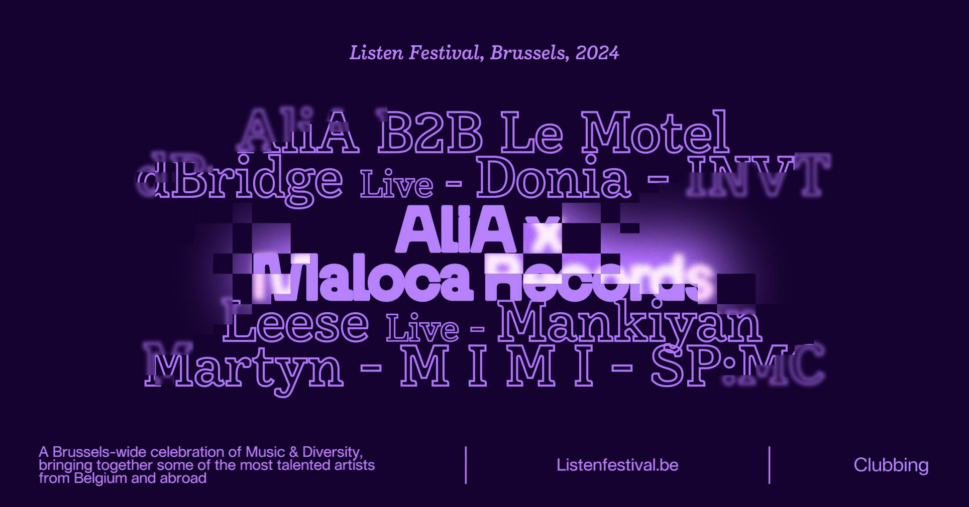 ● Listen x AliA x Maloca Records - Página frontal