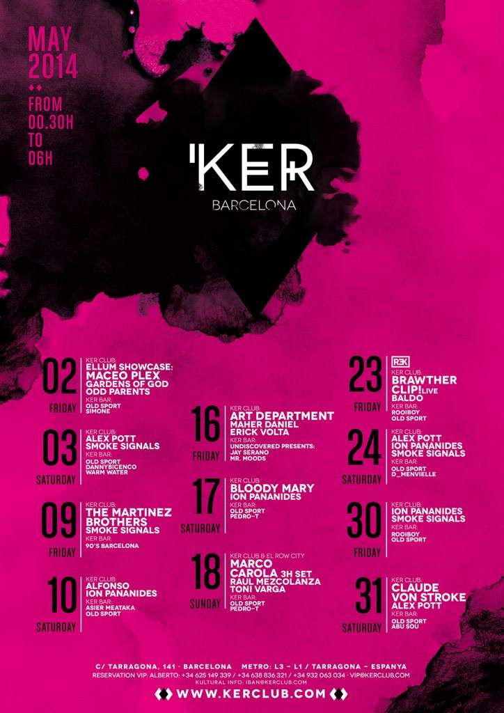KER presents The Martinez Brothers & Smoke Signals - フライヤー表