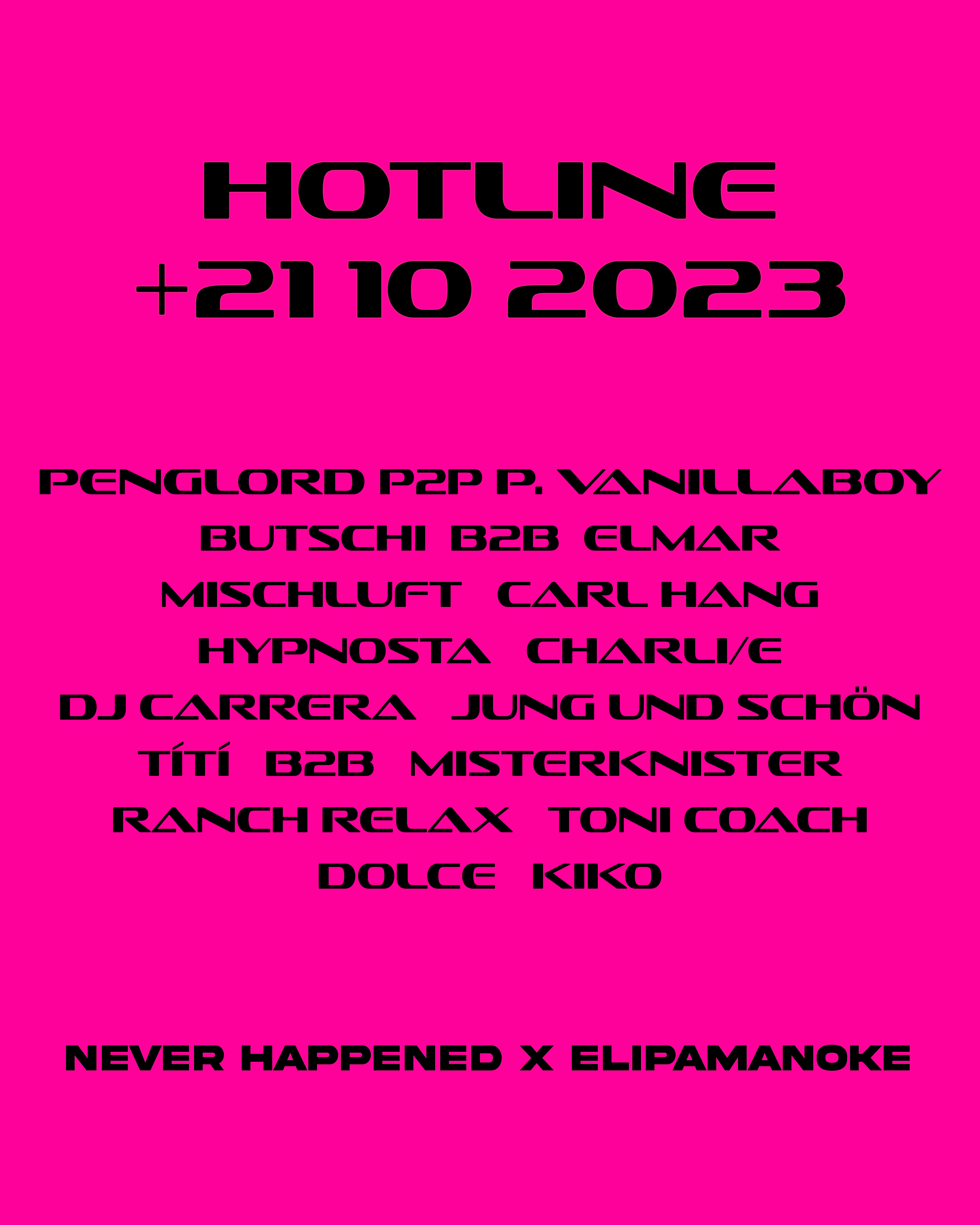 hotline with penglord p2p p.vanillaboy - フライヤー表
