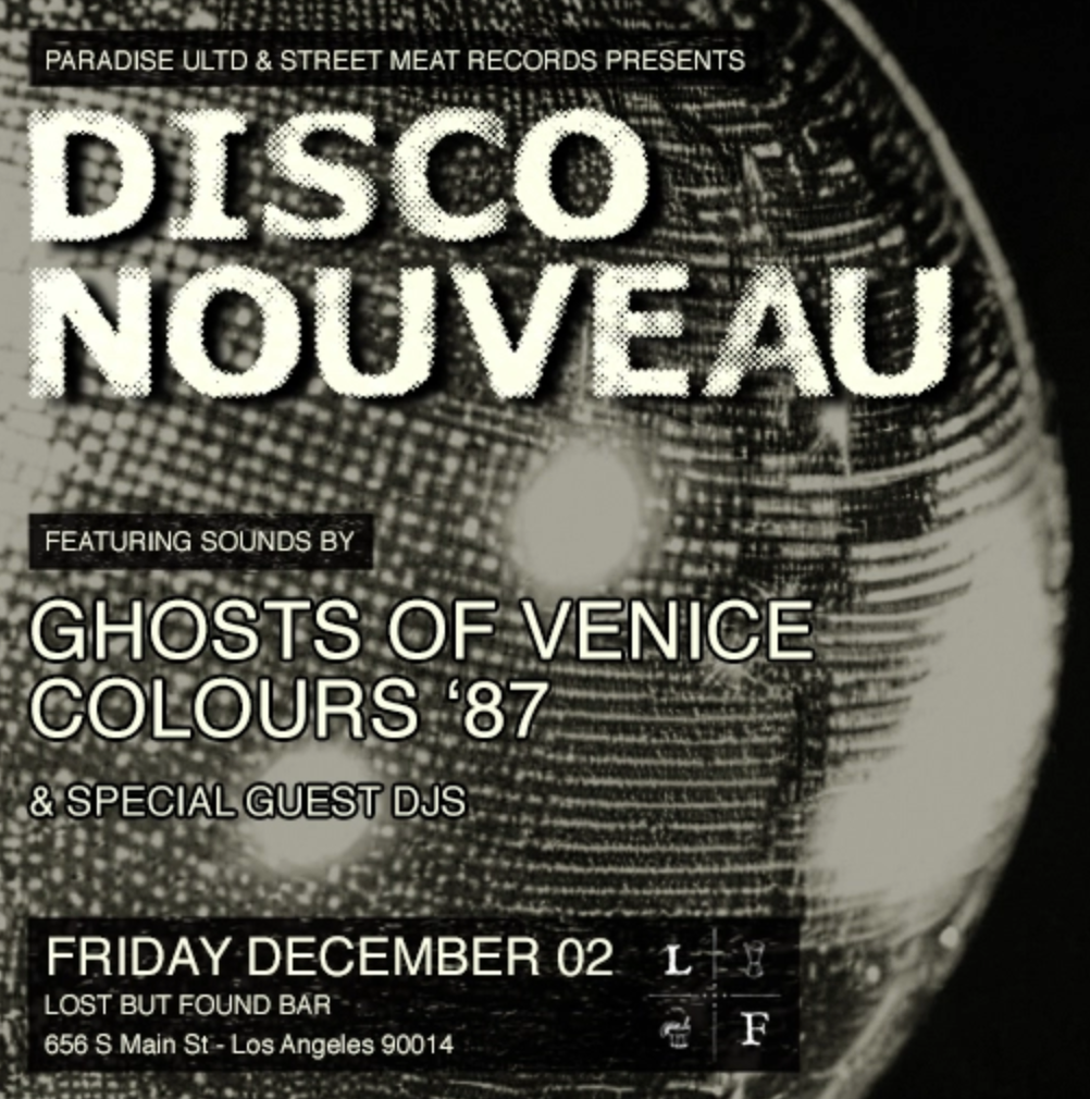 Disco Nouveau w/ Ghosts of Venice, Colours '87 - Página frontal