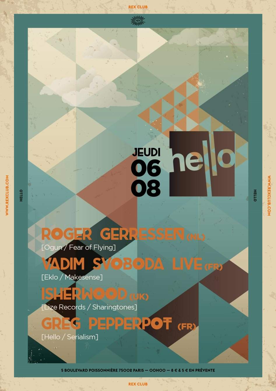 Hello: Roger Gerressen, Vadim Svoboda, Isherwood & Pepperpot - Página frontal