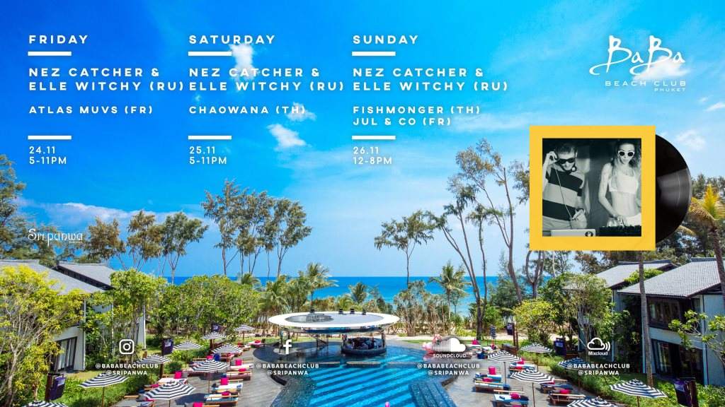 Baba Beach Club Phuket presents: Nez Catcher & Elle Witchy (RU) - フライヤー表