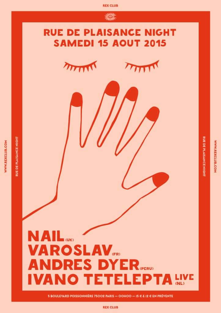 Rue De Plaisance Night: Nail, Ivano Tetelepta Live, Andres Dyer, Varoslav - Página frontal