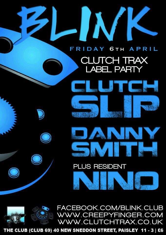 Blink - Clutch Trax Label Party - フライヤー表