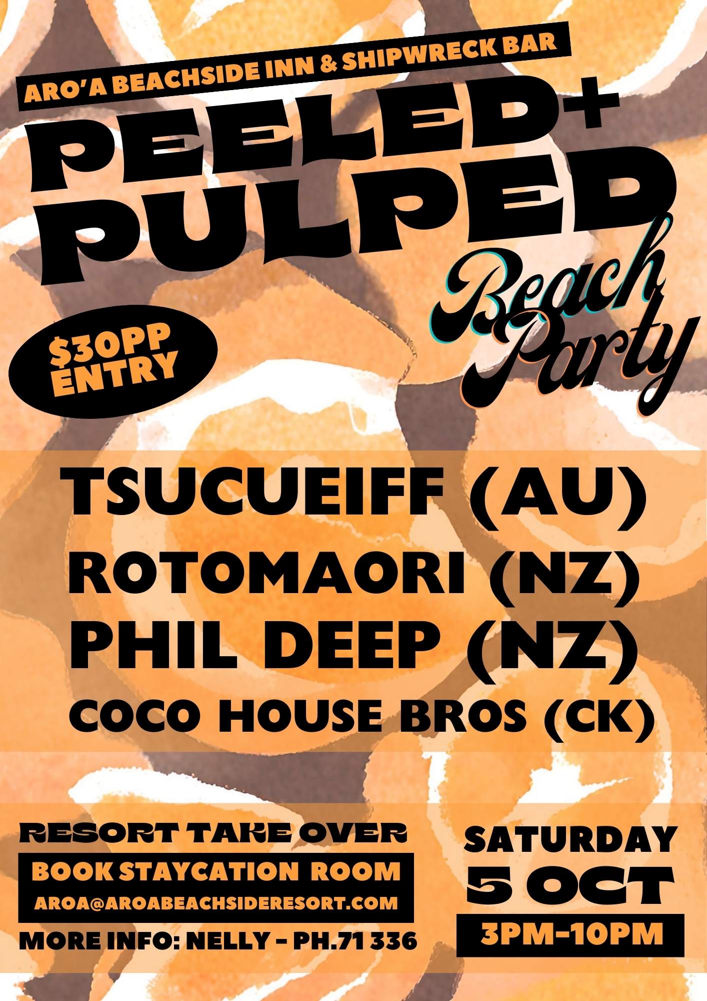 Peeled + Pulped Beach Party - フライヤー表
