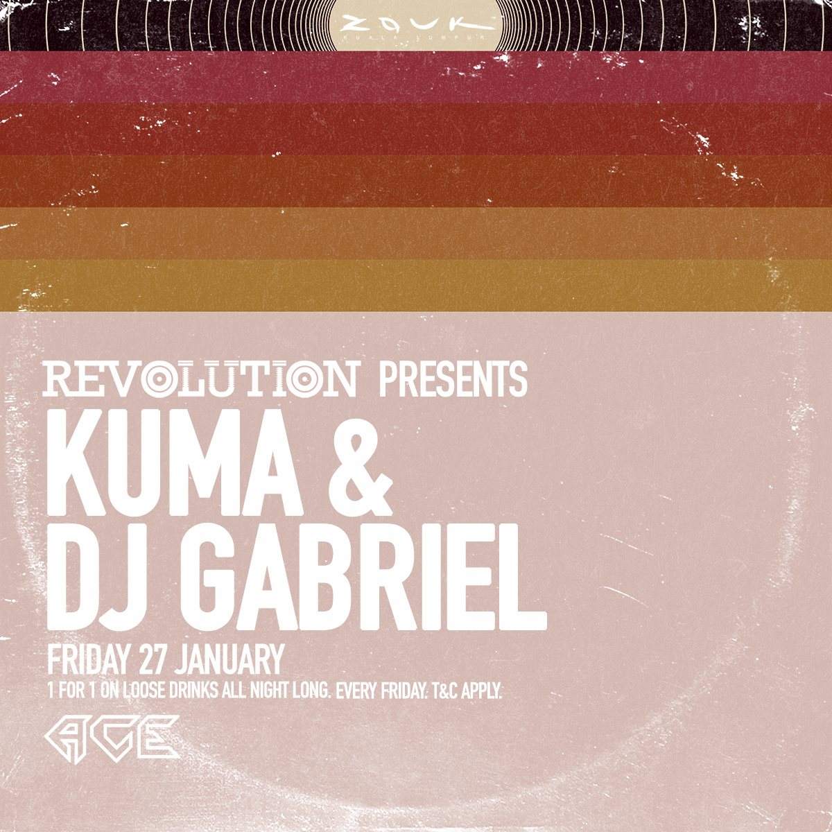 Revolution presents Kuma & DJ Gabriel - フライヤー表
