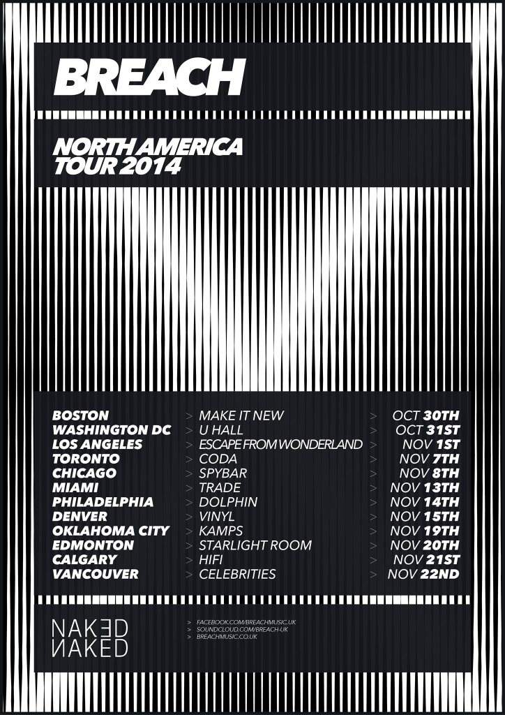 Breach North American Tour 2014 - フライヤー表
