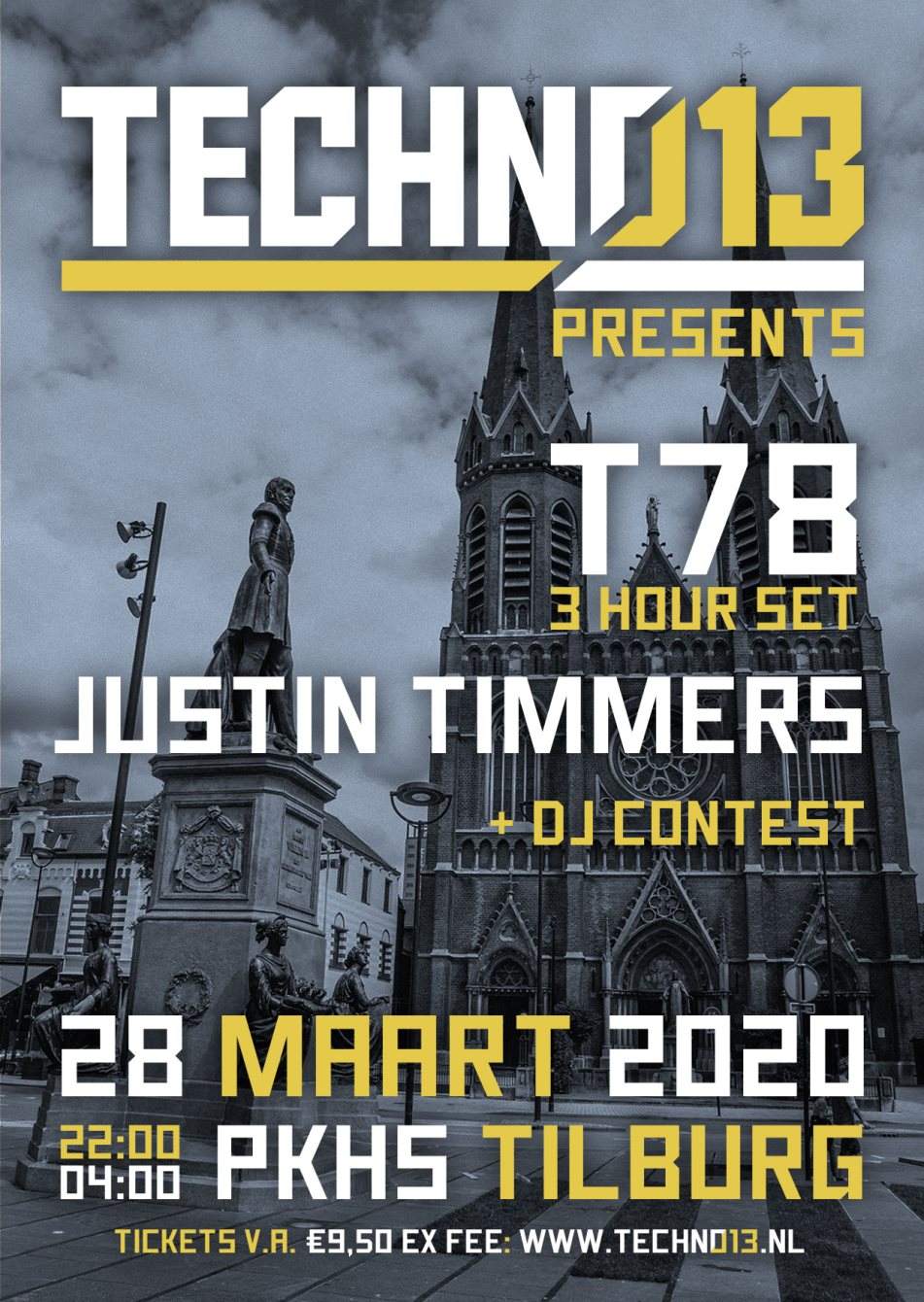 Techn013 presents T78 & Justin Timmers - Página frontal